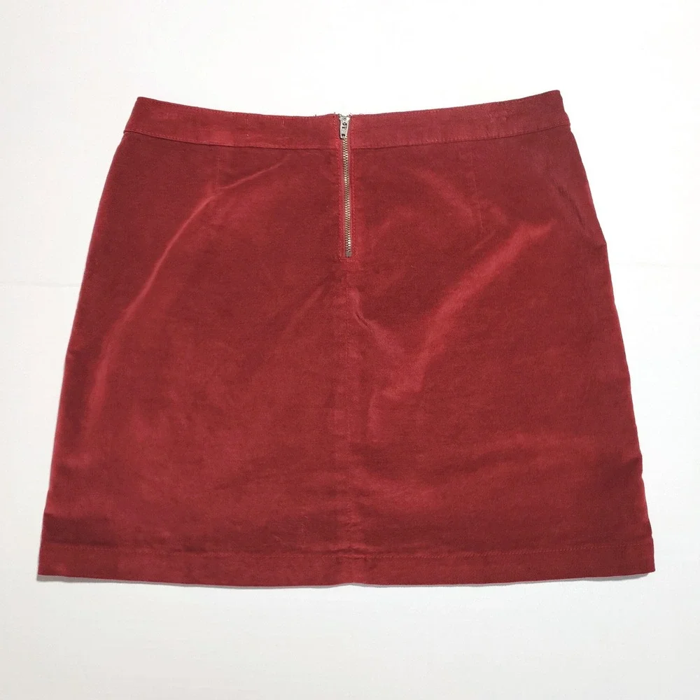 Mossimo Red Velvet Studded Mini Skirt Y2K Western Indie Sleaze Size 10